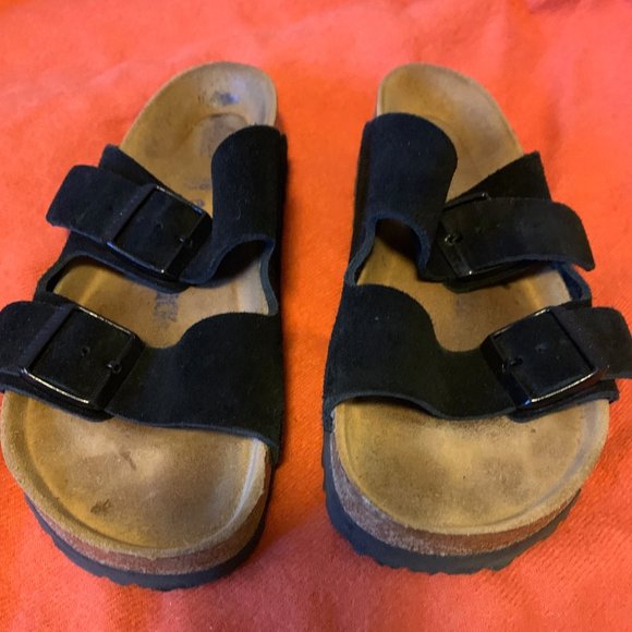 arizona suede leather black